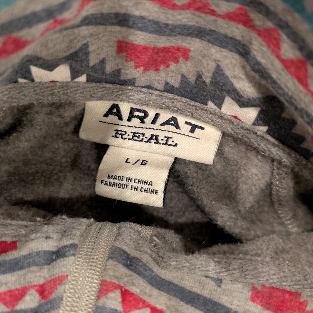 Ariat Real Aztec Patterned Half Zip Pullover Size… - image 5